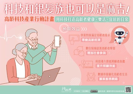 通過「高齡科技產業行動計畫（草案）」為高齡者主動賦能 以科技打造健康、樂活及宜居日常