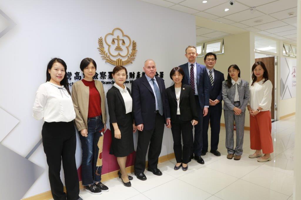 U.S. Patent and Trademark Office (USPTO) officials visited the Intellectual Property Branch of the Taiwan High Prosecutors Office