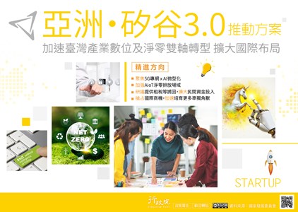 通過「亞洲‧矽谷3.0推動方案」報告 政府加速臺灣產業數位及淨零雙軸轉型 擴大臺灣國際布局